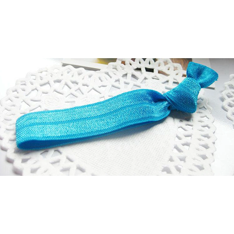 Colorful Solid Elastic Hair Ties Ribbon Ponytail Holder For Girls