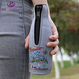 Custom neoprene water bottle holder stubby holder cooler sleeve