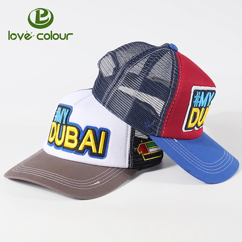 DIY design customized logo mesh military hat custom camo trucker cap