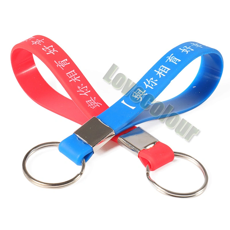 Factory price custom rubber keychain for promotion