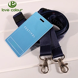 Custom Office Lanyard Printing ID Name Card Holder Polyester Strap With Detachable Buckle