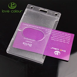 Customized plastic hard ID card holder for meeting