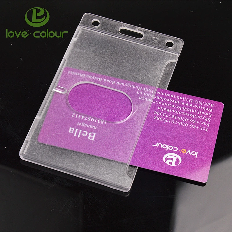 Customized plastic hard ID card holder for meeting