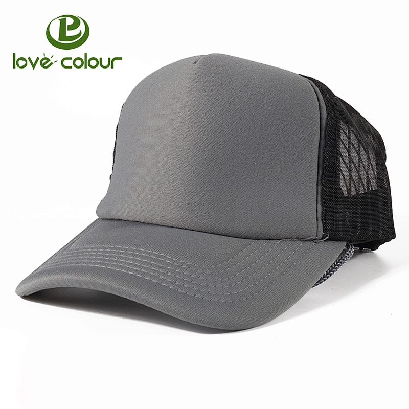 Manufacture custom mesh trucker cap 5 panel advertising baseball cap
