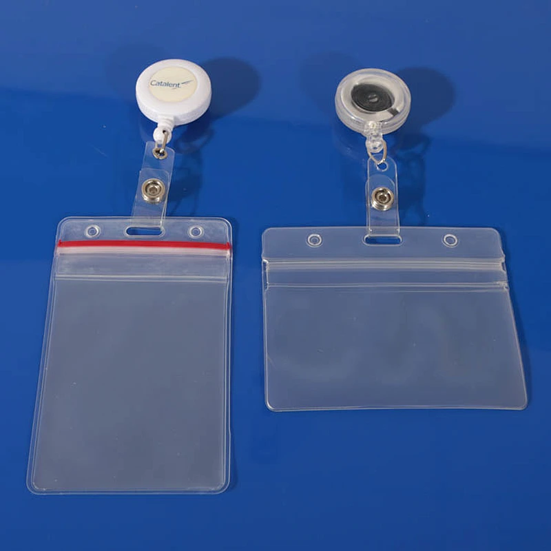Hot Sale Retractable Plastic ID Card Holder Custom