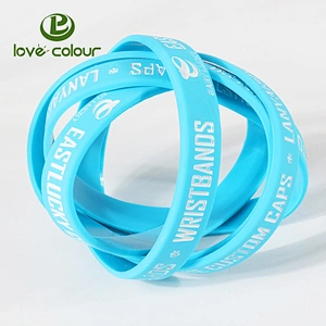 Sport Silicon Bangle Wristband Custom Thin Debossed Silicone Bracelet Unisex