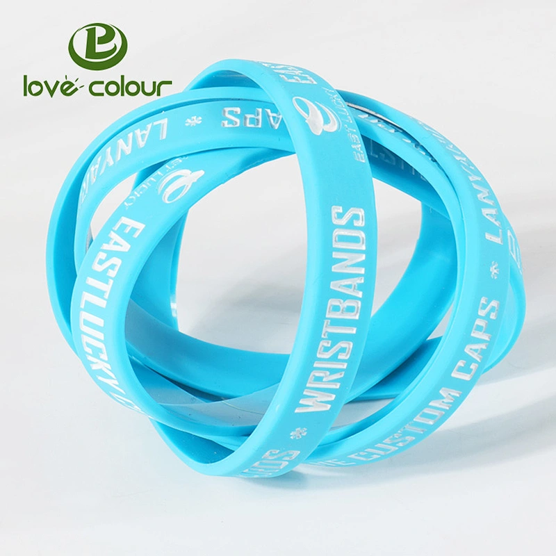 Sport Silicon Bangle Wristband Custom Thin Debossed Silicone Bracelet Unisex
