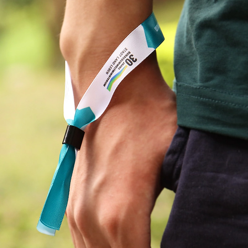 Festival Event Custom One Time Used Printed Fabric Wristband