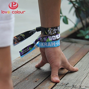 No minimum order hand adjust custom festival wristband