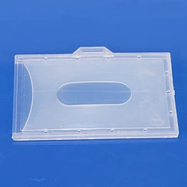 Custom visiting plastic id badge holder for two credit card