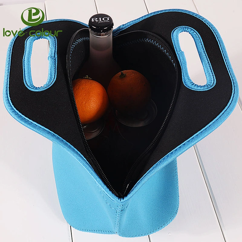 White Color Printed Sublimation Neoprene Lunch Bag Tote for Office