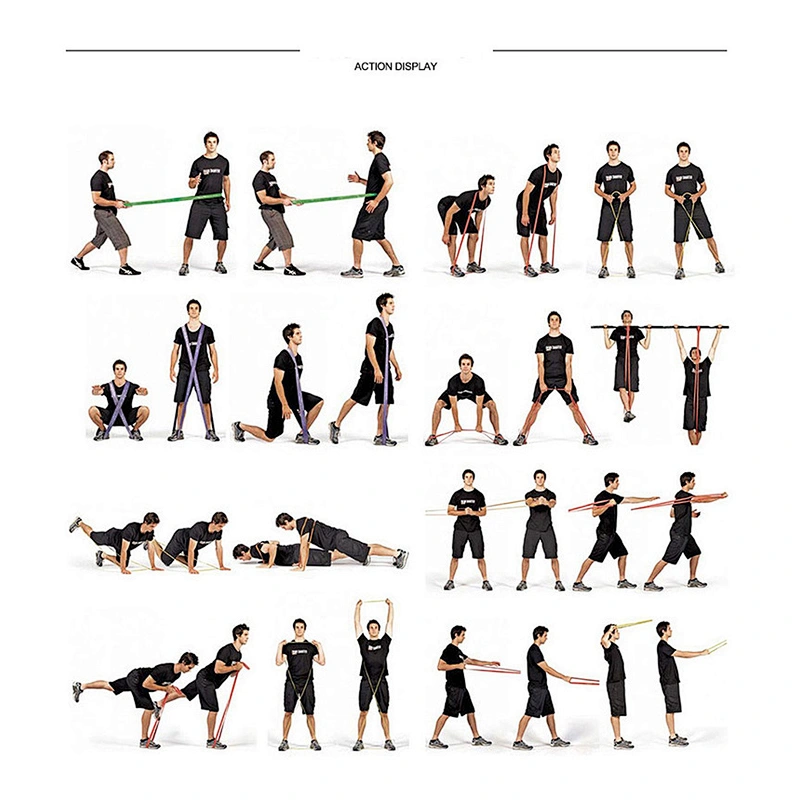 Sports Different Levels Resistance Bands Yoga Pull up Workout Stretching Exercises Band
