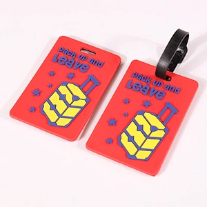 Silicone material eco-friendly airplane shape luggage tags custom