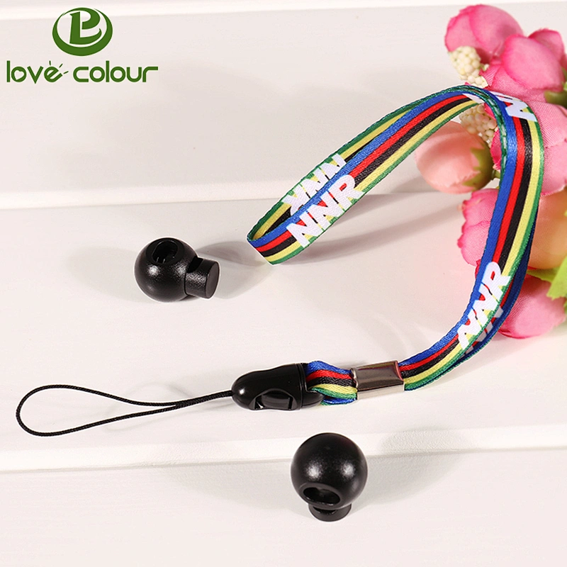 Fashional polyester wrist lanyard with mobile phone holder