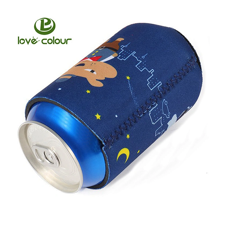 Custom neoprene full color printing cartoon stubby holders can coolies
