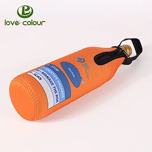 Black Plain Beer Bottle Cooler Covers Neoprene Bottle Sleeves Coolies