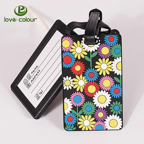 Custom PVC Luggage Tags Travel Suitcase Labels