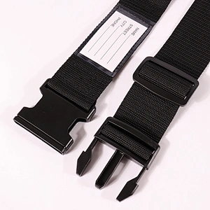 Polyester Black Color Travel Luggage Strap