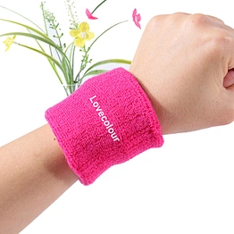 Custom promotional item cotton sports wrist sweatband with your logo