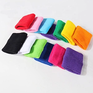 Custom elastic soft sweatbands cotton wrist sweat bands for sport
