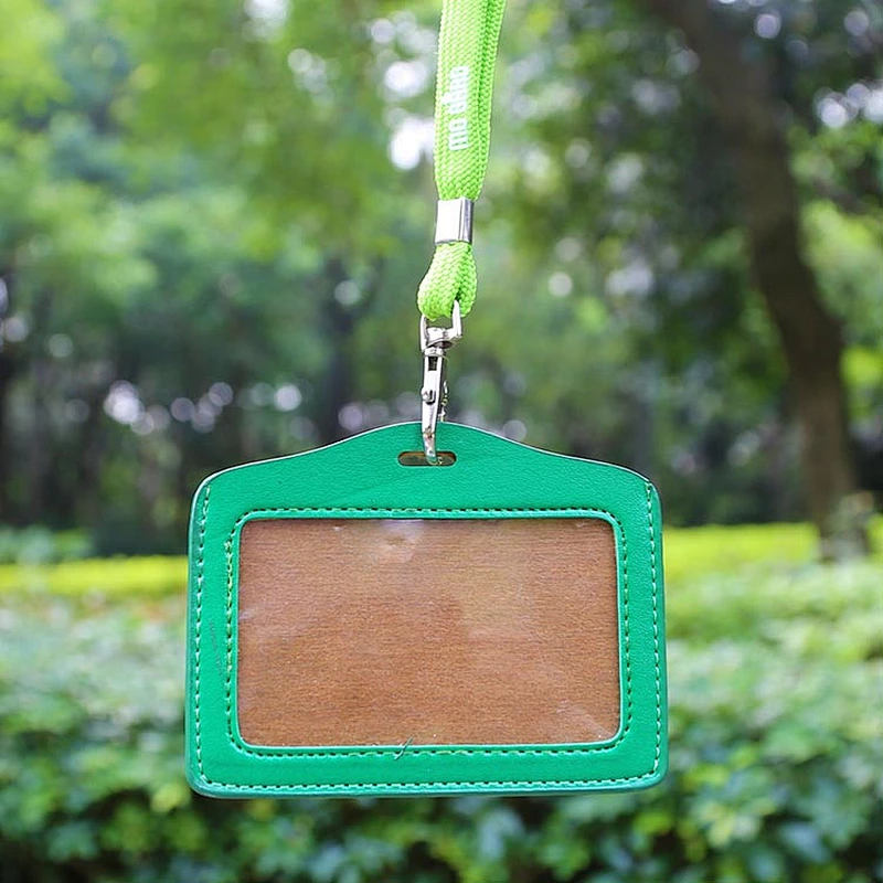 New style pu leather ic card holder for company employee