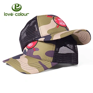 New Design Camouflage Mesh Trucker Cap Baseball Hat for Promotion
