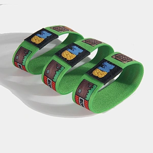 Wholesale Cheap Polyester Wristband Fabric Wrist Bands/Custom Logo Elastic Bracelets