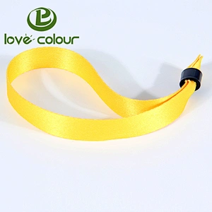 Factory customized event polyester wristbands cloth bracelet from Guangzhou