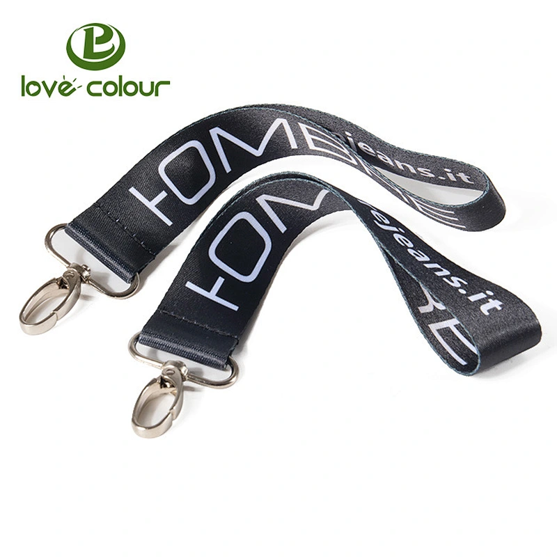 OEM customized fashion sublimation logo keychain short lanyard