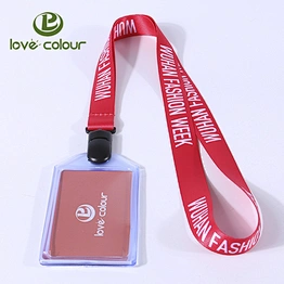 Flat polyester cheap personalized custom sublimation id card holder lanyard