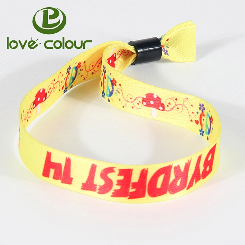 High Quality Cheap Customized Cloth Wristbands With Your Logo For Events