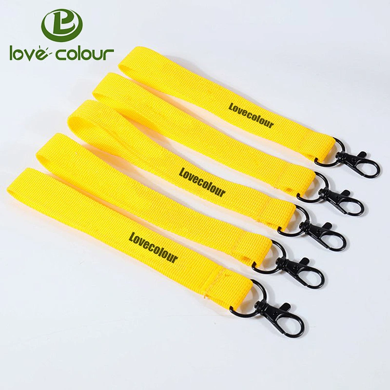 Hot Custom Polyester Wrist Lanyards Strap With Key Chains
