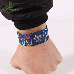 Polyester fancy custom soft elastic wristband bracelet