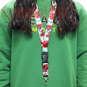 Polyester sublimation customized id lanyard necklace for events