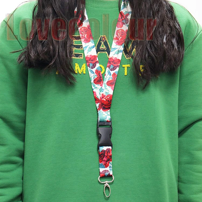 Polyester sublimation customized id lanyard necklace for events