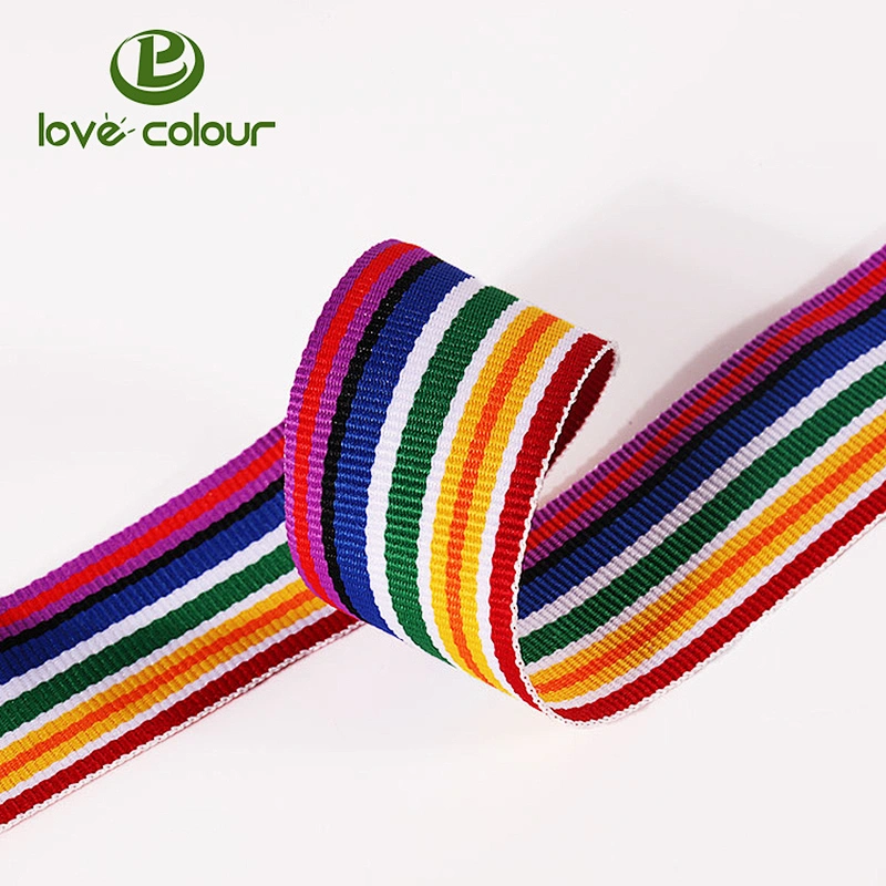 High quality durable polyester red and white webbing