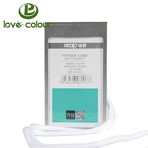 Aluminum Badge Holder Silver Metal ID Card Holder With Strap