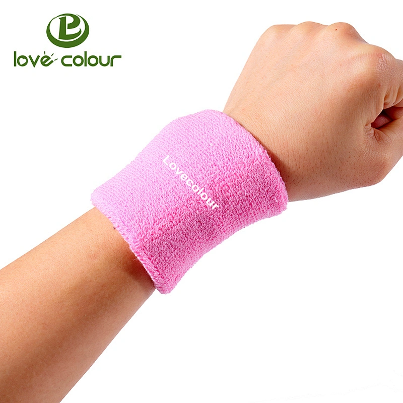 Wrist Cotton Elastic Sweatbands Sports Sweat Wristbands for Running