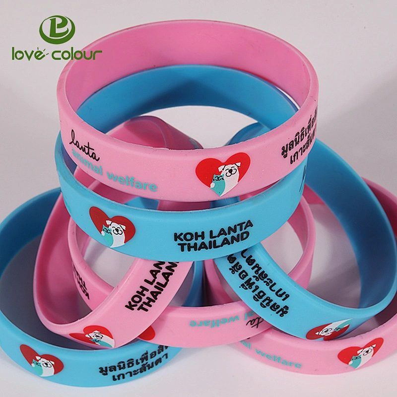 Flexible Soft stylish custom silicone bracelets for wholesale