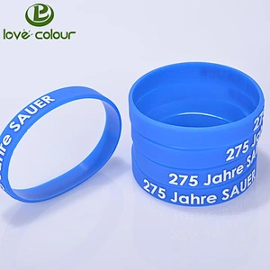 Print one color logo personalized silicone bracelet for sport