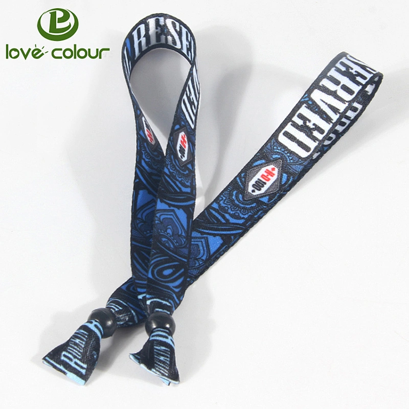 Custom event party souvenir polyester wristbands