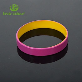 Hot sale dual layer silicone wristband blank
