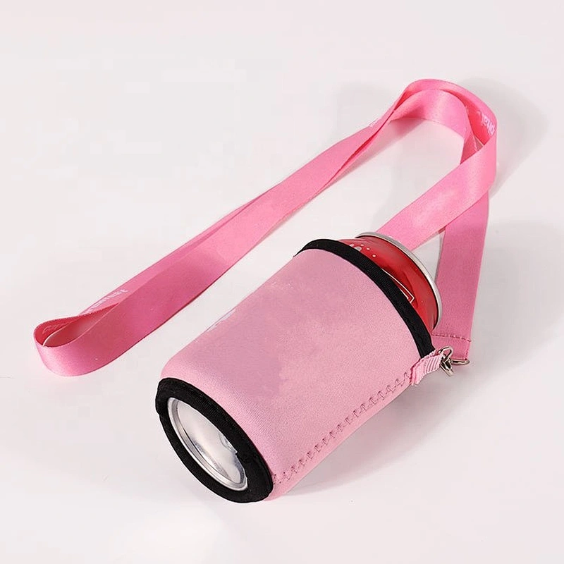 Custom polyester beer can cup holder printing lanyard strap