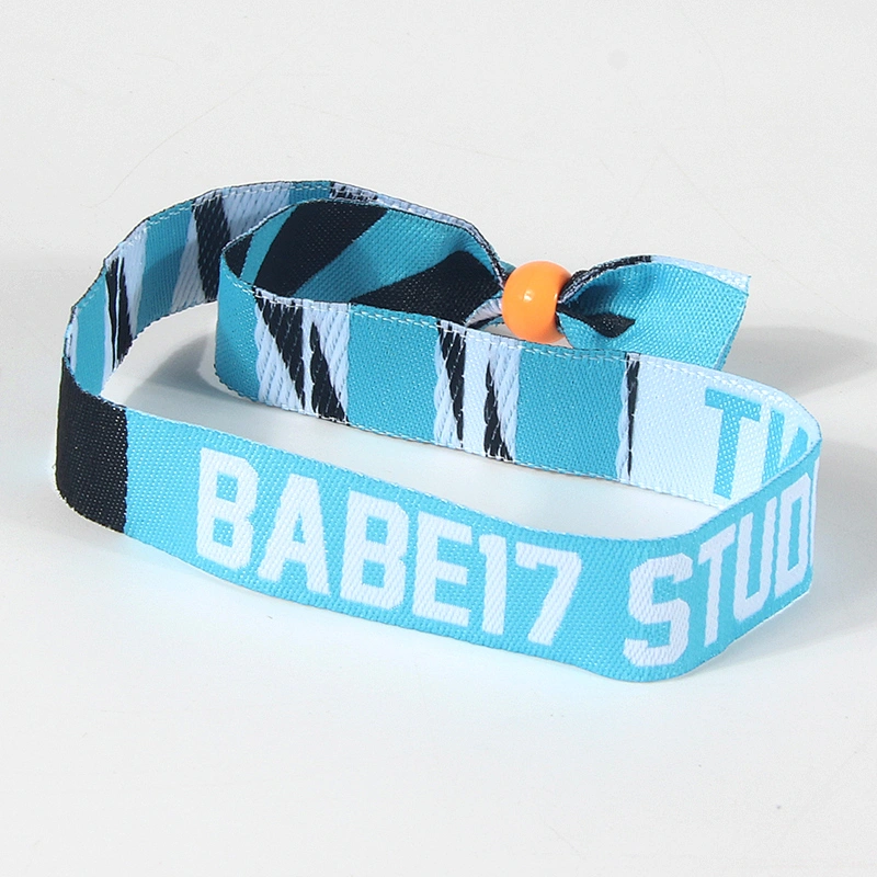 Best selling custom woven cloth bracelets fabric concert wristbands
