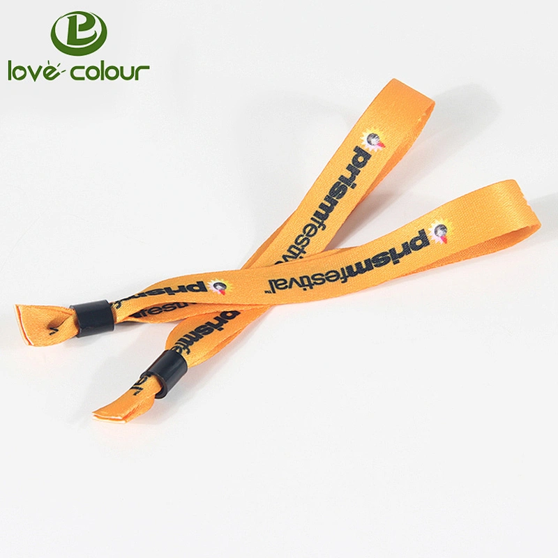 Polyester sublimated wristband with a security toggle for promotional gift