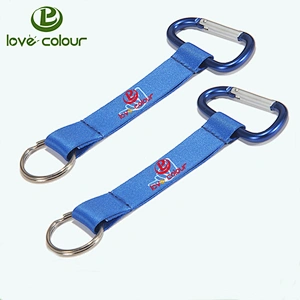 Hot Custom Polyester Wrist Lanyards Strap With Key Chains