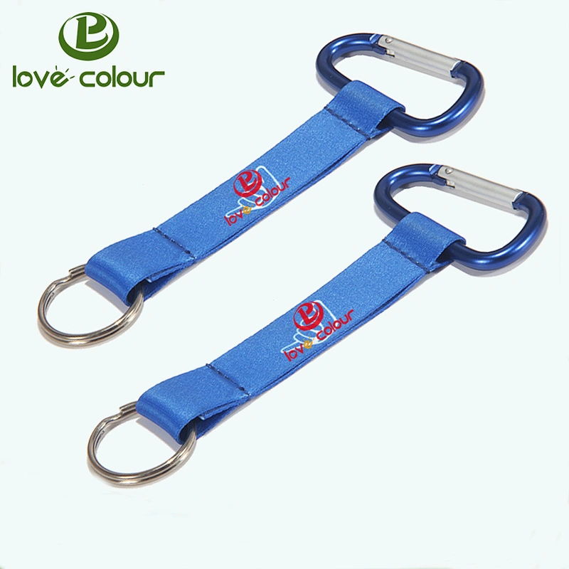 Hot Custom Polyester Wrist Lanyards Strap With Key Chains