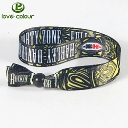Good quality brand eco-friendly cheap custom printing polyester wristband for party vip
