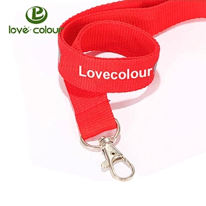 Polyester Custom Your Brand Silk Screen Printed Lanyard With Plastic Buckle