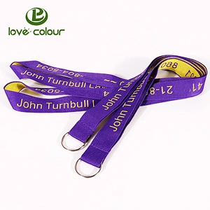 Polyester custom logo woven keyring lanyard strap for events